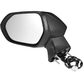 X AUTOHAUX Door Mirror Assembly Left Driver Side for Toyota Corolla 2020-2022 Power Glass Heated Manual Folding 7 Pins Black Paint to Match Replace No.8794012G00/8794002926