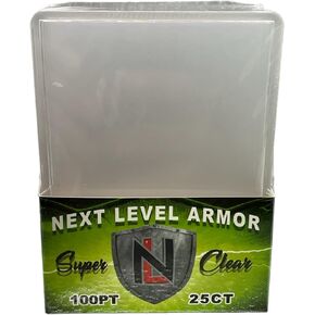 100pt Top Loader Pack of 25 Transparent Plastic Card Sleeves