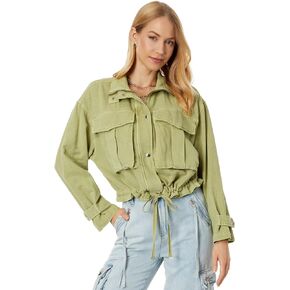[BLANKNYC] womens Luxury Clothing Linen Utility Jacket, Comfortable & Stylish Coat