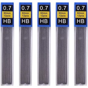5Pcs Gray Automatic Pencil Lead Refill,0.3mm/0.5mm/0.7mm/0.9mm Mechanical Pencil Art Sketching HB Pencil HB Refills Writing Accessories(0.7mm),Mechanical Pencils,Office Products,Correction Supplies