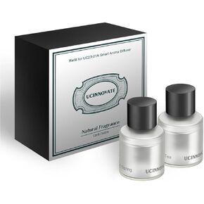 UCINNOVATE Smart Air Fresheners Refill, 2 Bottles 12ml Dedicated Perfume Refill, Natural Fragrance Diffuser Perfume Refill Cologne for Car Home Aroma Diffuser