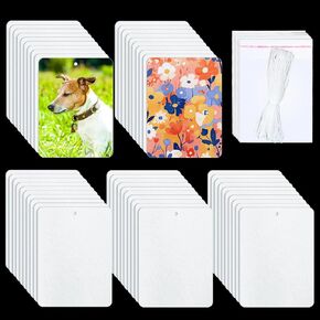 100 pcs sublimation air fresheners blanks ，Sublimation Blanks Products DIY Air Freshener for Car and Home Hanging Decoration Sublimation car freshener blanks