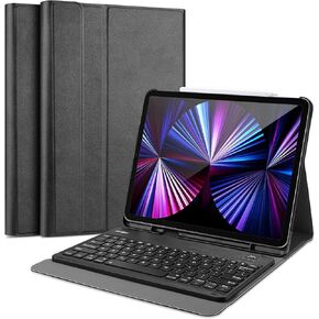 ProCase Keyboard Case for iPad Pro 11 2022 2021 2020 2018, Slim Shell Lightweight Cover with Magnetically Detachable Wireless Keyboard for iPad Pro 11 Inch 4th 3rd 2nd -Black