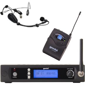 Gemini Sound Pro Dual Wireless Microphone System, Professional Handheld Long Range (150 Ft) Mic Set for DJ, Church, Karaoke, XLR Connector, 2 (UHF-6200M) Microfono