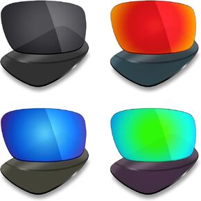 Mryok 4 Pair Polarized Replacement Lenses for Spy Optic Hielo Sunglass - Stealth Black/Fire Red/Ice Blue/Emerald Green