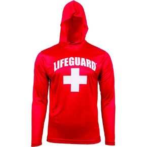 LIFEGUARD Official Licensed Active Performance Moisture Wicking Hoodie Sunblocking Summer Uniform Costume| Unisex