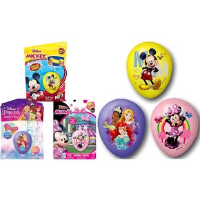 JA-RU Disney Princess & Mickey Mouse Prefilled Slime Putty in Egg (3 Eggs Assorted) Glitter Slime Easter Eggs for Kids & Teens. Cool Stress Toy. Easter Basket Fillers Stocking Stuffers. ABC-7801-3