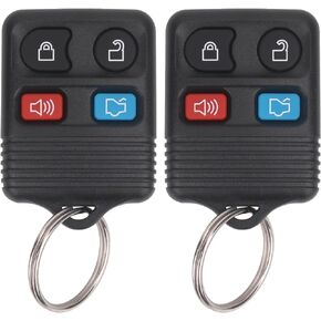 Keyless Entry Remote Key Fob Compatible with Ford Escape Explorer Expedition Focus Fusion Mustang Taurus, Lincoln, Mercury, Mazda, Replacement for CWTWB1U345, 4 Button (Pack of 2)