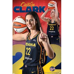 Trends International WNBA Indiana Fever - Caitlin Clark 24 Wall Poster, 22.37" x 34.00", Unframed Version