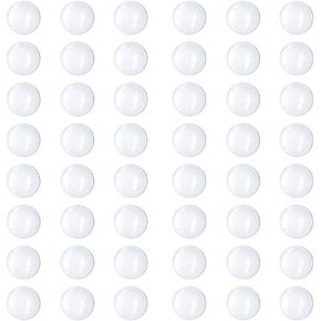 15mm Flat Back Round Clear Glass Cabochons 100 Pack Dome Tile Time Gems DIY Arts Projects Earrings Pendants Jewelry Making Accessories