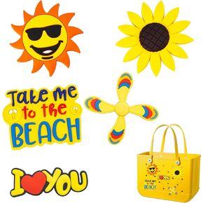 Charms fits for Beach Bags Yellow Charms Accessories Beach Totes Decoration