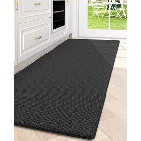 DEXI Kitchen Mats for Floor Cushioned Anti Fatigue, 17x59, Waterproof Stain Resistant Standing Mat, Supportive Memory Foam Rugs for Front Sink Office Laundry, Grey
