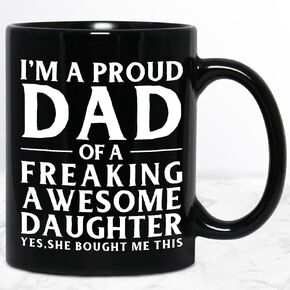 Dad Birthday Gifts From Daughter Dad Gifts From Son 11oz Best Dad Coffee Mug Funny Happy Bday Christmas Holiday Presents For Father Dad In Law Bonus Dad Step Dad Men Black Cup Gift