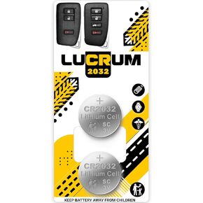 for Lexus Key Fob Battery Replacement, 2PCs CR2032 Battery for Car Remote Key for Lexus ES, GS, is, LX, NX, RC, RX 2015-2020 CR 2032 Battery for Key Fob