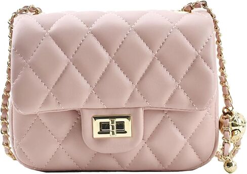 Diamond Chain Shoulder Crossbody Bag, Fashionable Women's Leather Tote Handbag, Adjustable Straps,Buckle Opening Bag in Saudi Arabia