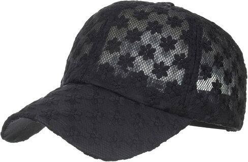 Women's Lace Small Flower Baseball Caps Adjustable Hollow Lace Hat Summer Cap Visor Cap in Saudi Arabia