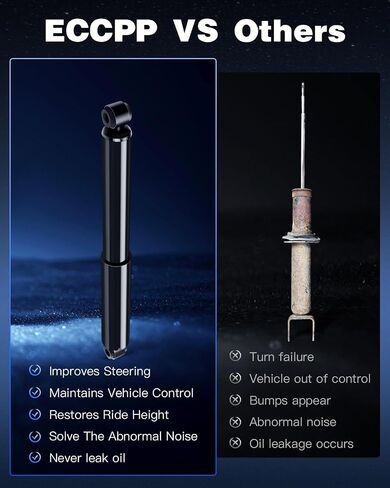 Shocks Struts,ECCPP 2x Rear Shocks Absorbers for Nissan Frontier/Pickup/720/D21,for Toyota T100/Pickup,for Mitsubishi Mighty Max,for Dodge Ram 50/D50,for Mazda B2200/B2600/B2000 344044 Auto Shocks in Saudi Arabia