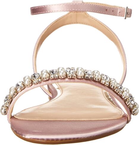 Jewel Badgley Mischka Daria Pearl and Crystal Flat Sandals in Saudi Arabia