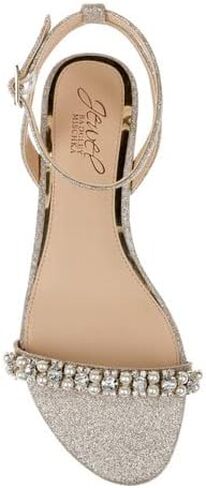 Jewel Badgley Mischka Daria Pearl and Crystal Flat Sandals in Saudi Arabia