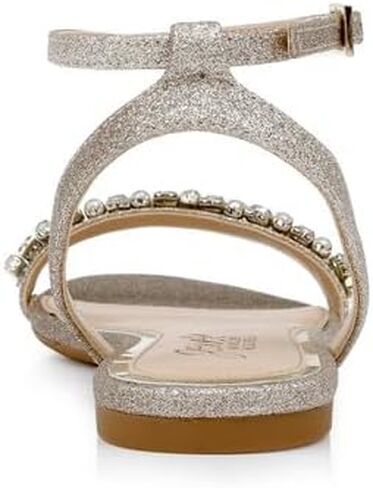Jewel Badgley Mischka Daria Pearl and Crystal Flat Sandals in Saudi Arabia