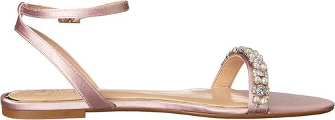 Jewel Badgley Mischka Daria Pearl and Crystal Flat Sandals in Saudi Arabia