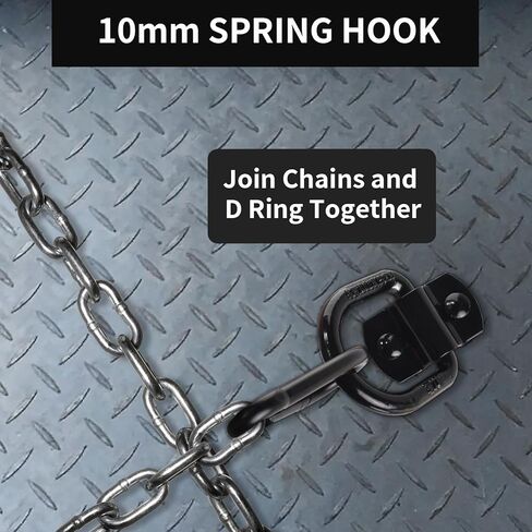 MuHize Bolt-On Forged D Ring - مرساة ربط مقطورة شديدة التحمل مقاس 1/2 بوصة، قوة كسر 12000 رطل للتخييم والشاحنات وربط البضائع (مجموعة من 4) in Kuwait