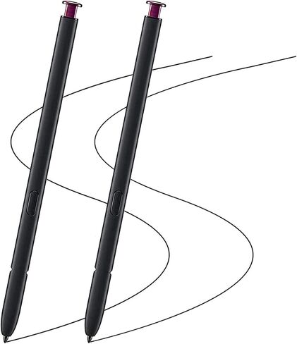 قطعتان من قلم Galaxy S22 Ultra باللون الأسود لهاتف Samsung Galaxy S22 Ultra 5G قطع غيار قلم شاشة اللمس لجهاز Samsung Galaxy S22 Ultra S Pen بدون وظيفة بلوتوث in Kuwait