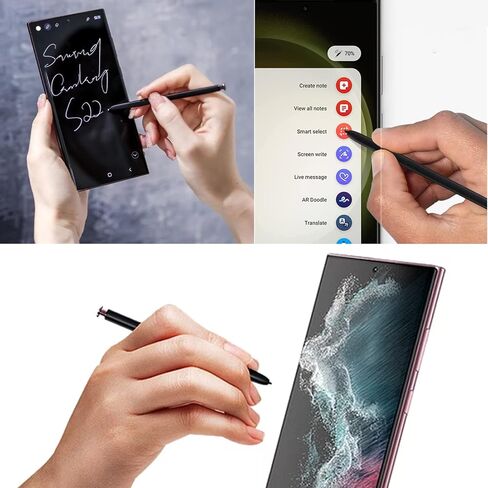 قطعتان من قلم Galaxy S22 Ultra باللون الأسود لهاتف Samsung Galaxy S22 Ultra 5G قطع غيار قلم شاشة اللمس لجهاز Samsung Galaxy S22 Ultra S Pen بدون وظيفة بلوتوث in Kuwait