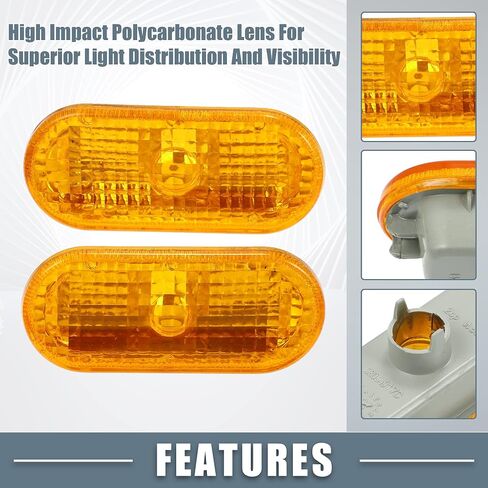Front Left Right LED Clearance Side Marker Signal Lights Cover Lens Lamp Assembly for VW Caddy 1996-2015 White 1 Pair in Saudi Arabia