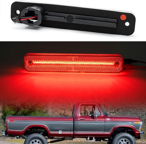 NSLUMO Led Side Marker Lights Replacement for 1973-1979 F'ord F100 F150 F250 F350, 1975-1991 E100 E150 E250 E350 Amber Front Red Rear Bumper Side Markers OEM Sidemarker Lamps Kit Clear Lens in Saudi Arabia