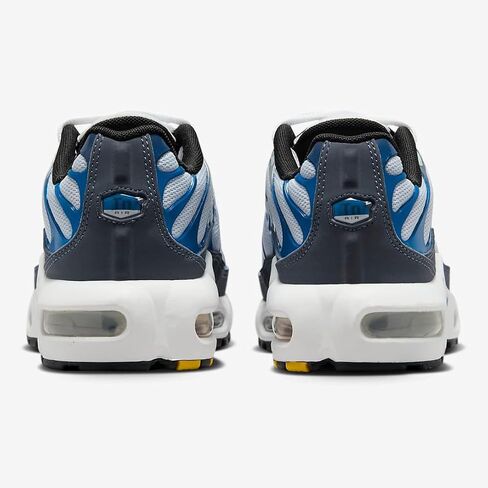 Nike Air Max Plus Big Kids' Shoes (CD0609-409, Thunder Blue/Football Grey/White/Photo Blue) Size 4.5 in Saudi Arabia