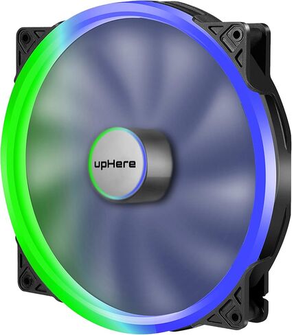 upHere P200CF-200mm مروحة إصدار LED قوس قزح هيدروليكية لحالات الكمبيوتر، P200CF in Kuwait