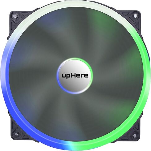 upHere P200CF-200mm مروحة إصدار LED قوس قزح هيدروليكية لحالات الكمبيوتر، P200CF in Kuwait