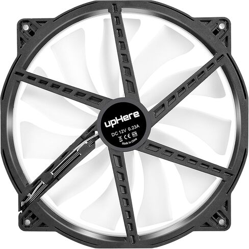 upHere P200CF-200mm مروحة إصدار LED قوس قزح هيدروليكية لحالات الكمبيوتر، P200CF in Kuwait