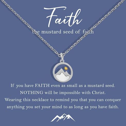 Mustard Seed of Faith Necklace Christian Gifts for Women, 14k Gold Plated Stainless Steel Mustard Seed Necklace Christian Faith Jewelry Easter Gifts for Daughter Niece Teen Girls Blessed Baptism Gift in Saudi Arabia