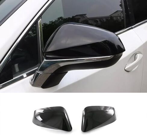 Car Accessories Rear View Door Mirror Covers Trim Fit For Lexus NX300 NX300h NX200t RX200t RX300 RX350 RX450h RX350L RX450hL (Carbon Fiber Style) ABS 2 PCS in Kuwait