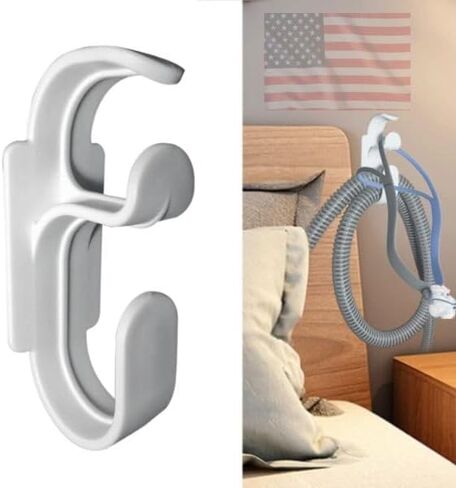 USA Designed Hose Hanger for CPAP with Anti-Tangle Feature, Durabe with Double Sided Adhesive, Hook for CPAP Mask & Tubing Holder, Hose Organizer Allows for Better, Safer, Sleep… (Large, 1, Count) in Saudi Arabia