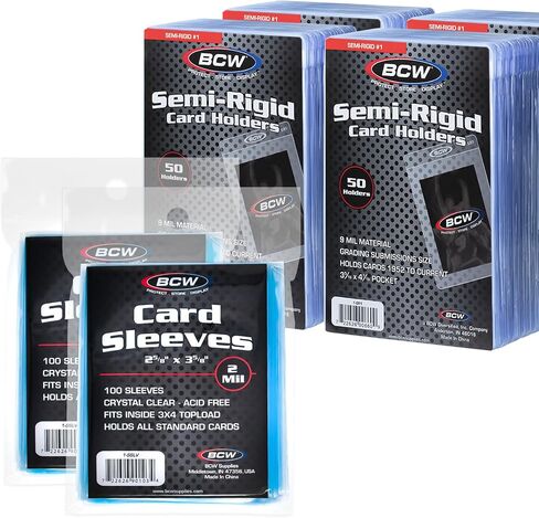 BCW Card Sleeves and Semi-Rigid Holders Combo Pack - 200 Each in Saudi Arabia