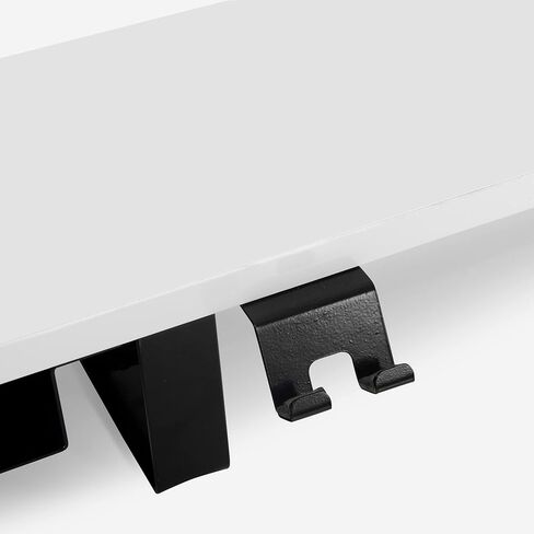 Dual Monitor Riser Stand With Phone,Head Phone Holder,Laptop Dock And Book Shelf (44 (Width) X 8 (Depth) X 5 (Height) Inches ) Large Glossy White in Saudi Arabia