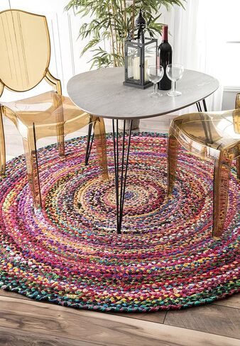 nuLOOM Tammara Bohemian Hand Braided Area Rug, 5x8, Multi in Saudi Arabia