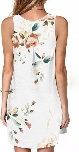 Alaster Women’s Tank Casual Dress Summer Loose Striped T-Shirt Dresses Sleeveless Sundress with Pockets in Saudi Arabia