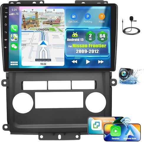 2G+64G Android 13 Car Stereo for Nissan Frontier 2009-2012 with Apple Carplay and Android Auto,9'' Touchscreen Car Radio with WiFi,GPS Navigation,Bluetooth,FM/RDS Radio,SWC,HIFI,Dual USB+Backup Camera in Saudi Arabia