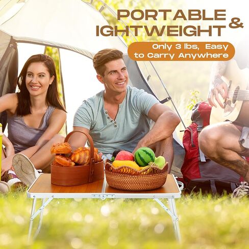 4 Pcs Foldable Laptop Tables Folding Bed Table Portable Mini Lap Desk for Leg Portable Breakfast Serving Bed Tray Lightweight Study Table Portable Mini Picnic Laptop Table for Bed Study Reading in Saudi Arabia