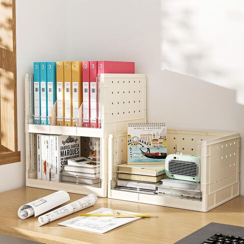 3 Foldable Desk Shelf, Desk Organizer, Small Bookshelf for Desktop Storage Desk, Office Desk Shelf Organizers, Desktop Organisers and Accessories for Offices, Bedrooms and Dormitories in Saudi Arabia