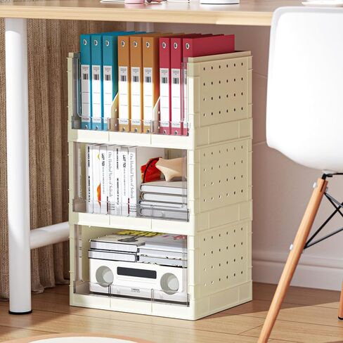 3 Foldable Desk Shelf, Desk Organizer, Small Bookshelf for Desktop Storage Desk, Office Desk Shelf Organizers, Desktop Organisers and Accessories for Offices, Bedrooms and Dormitories in Saudi Arabia