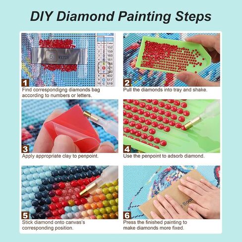 FHBUBPUP Diamond Painting Kits for Adults, Flower Diamond Art Kits, Full Drill Round Gem Art, DIY Paint with Diamond Beads Crafts for Home Wall Decoration Gifts 12x12 inch in Saudi Arabia