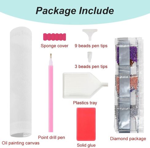 FHBUBPUP Diamond Painting Kits for Adults, Flower Diamond Art Kits, Full Drill Round Gem Art, DIY Paint with Diamond Beads Crafts for Home Wall Decoration Gifts 12x12 inch in Saudi Arabia