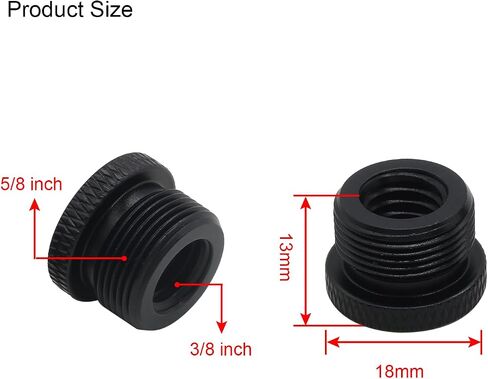 Hitefu 2PCS Mic Stand Adapter, 1/4 Female to 5/8 Male Mic Screw Adapter, Mic Thread Adapter for Microphone Camera Stand Tripod Adapter in Saudi Arabia