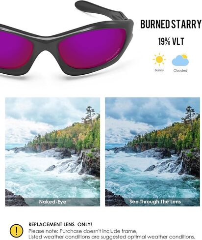 BLAZERBUCK Anti-salt Polarized Replacement Lenses for Oakley Monster Dog Sunglass in Saudi Arabia