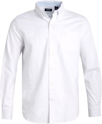 Chaps Men's Shirt - Relaxed Fit Comfort Stretch Button Down Oxford Shirt - Causal Long Sleeve Cotton Shirt for Men (M-4XL) in Saudi Arabia